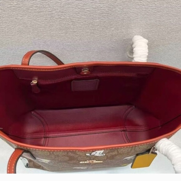 Coach Brown Tote Bag with Snoopy Pattern - Picture 6 of 6